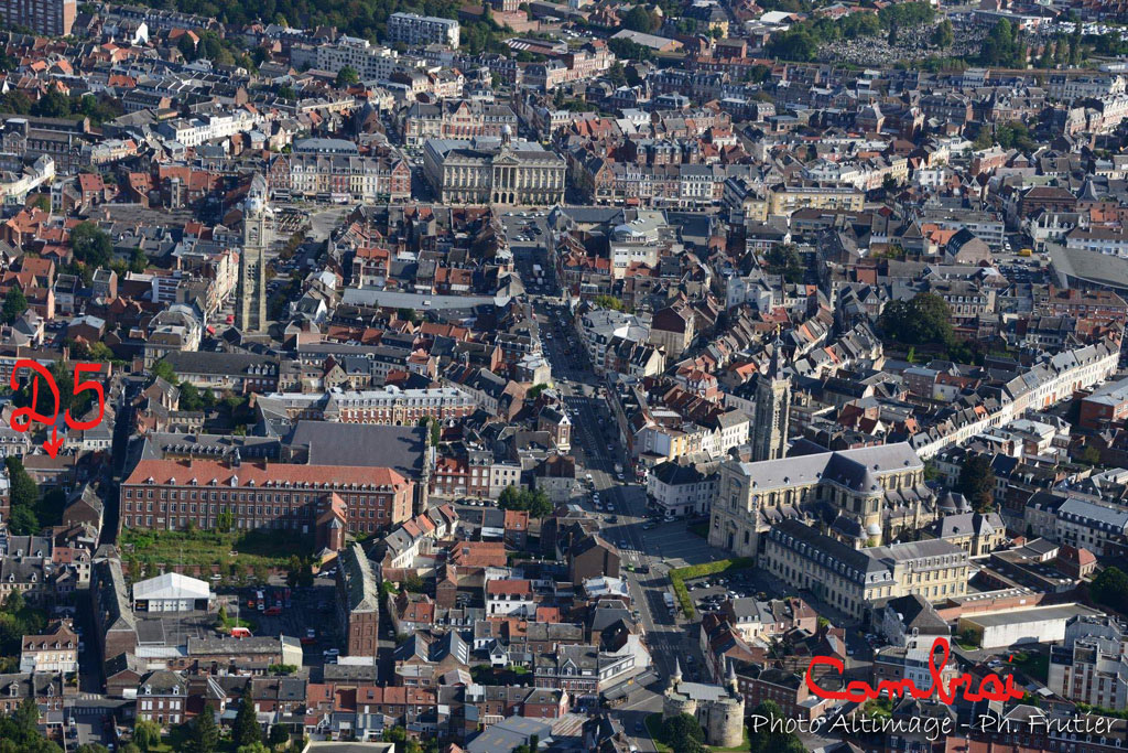 vue aérienne de Cambrai